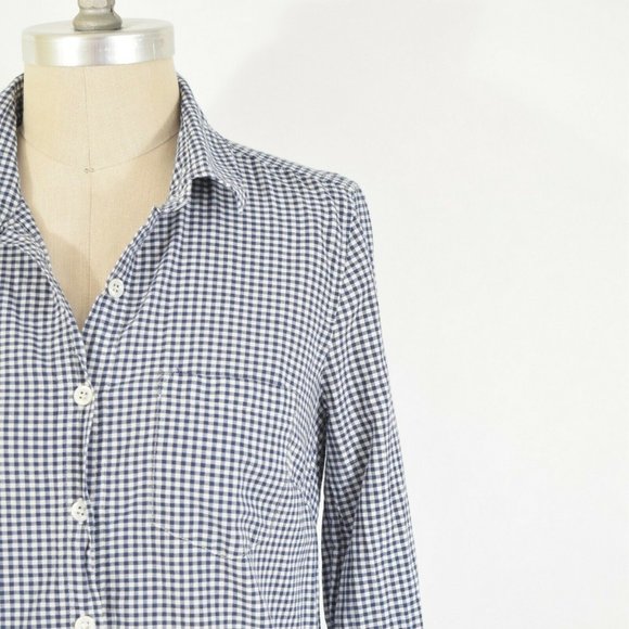 J.Crew Mixed gingham Print Popover Blouse - Picture 6 of 9
